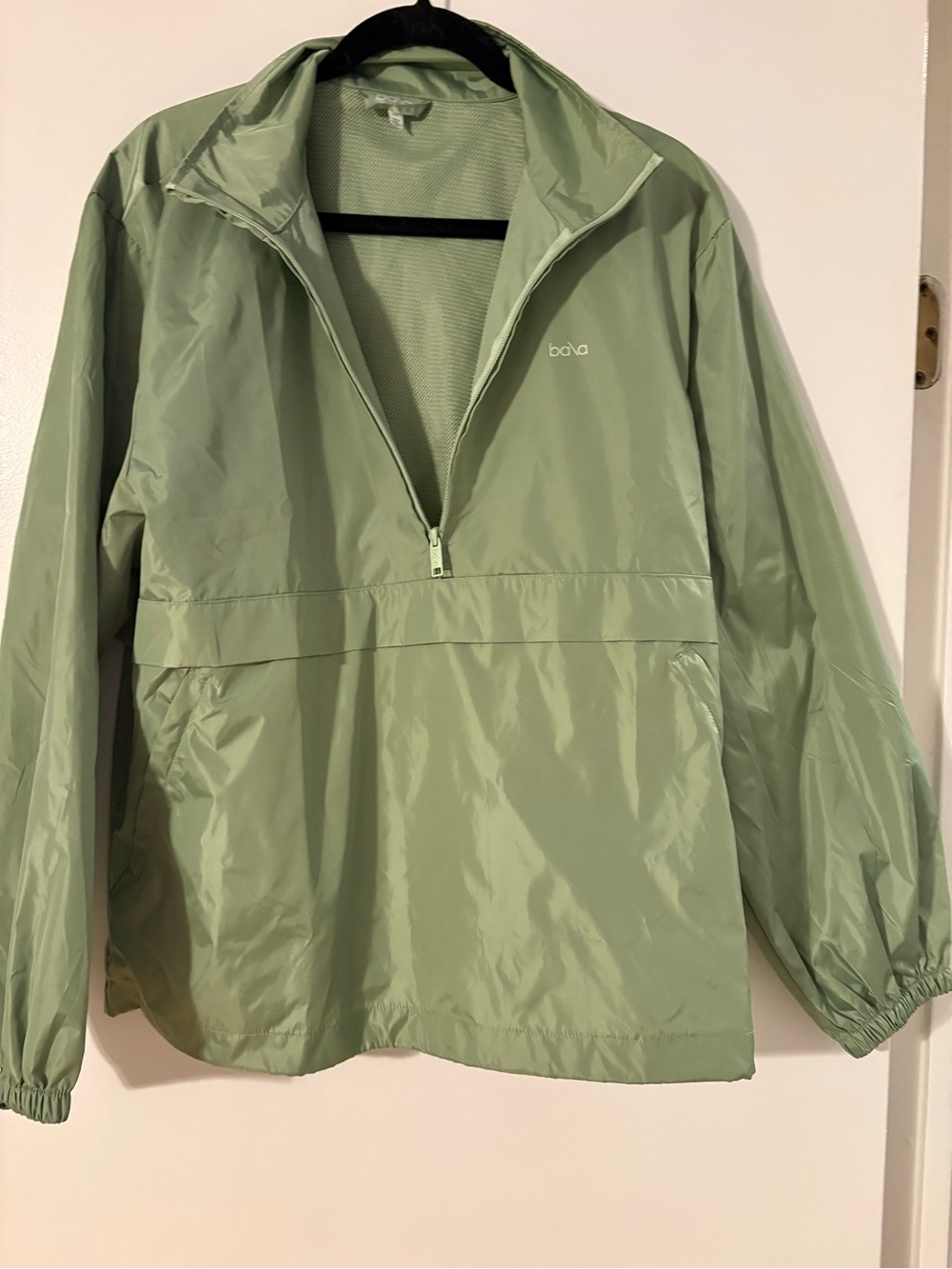 Bala Sage Green Half-Zip Utility Windbreaker